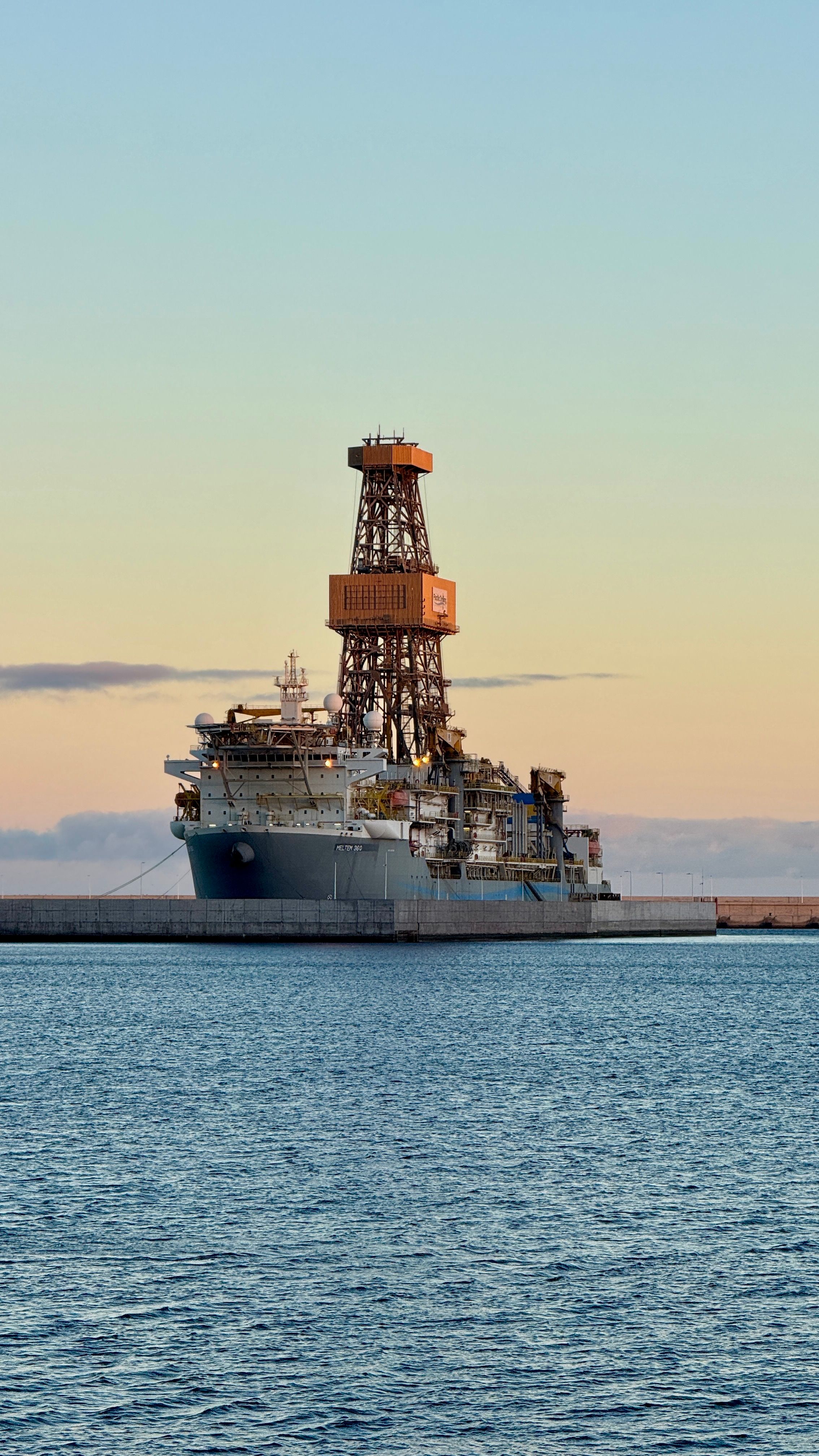 Drillship at sea